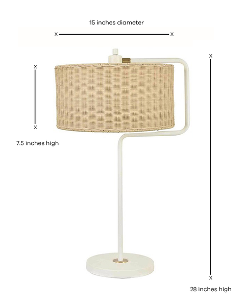 BOWDEN WICKER TABLE LAMP