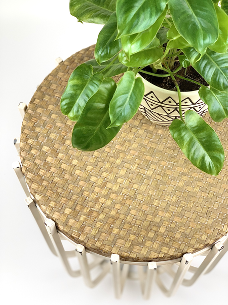 KANTI RATTAN & METAL STOOL STORAGE