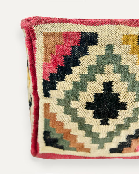 YUCATAN KILIM FLOOR POUF