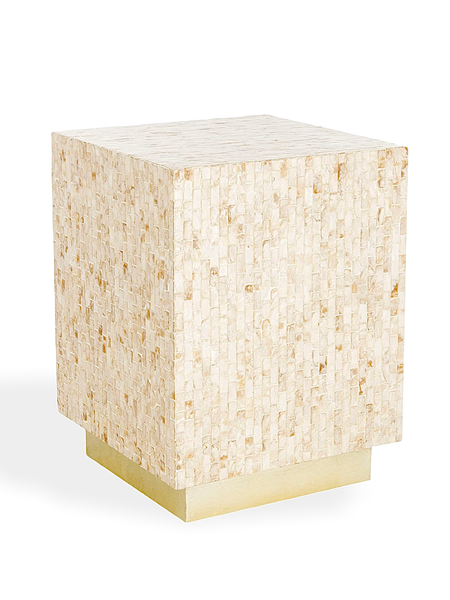 AVALINE MOTHER OF PEARL MOSAIC STOOL