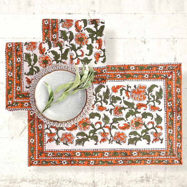 BHAVNA PLACEMAT & TABLE NAPKIN SET (12-piece Set)