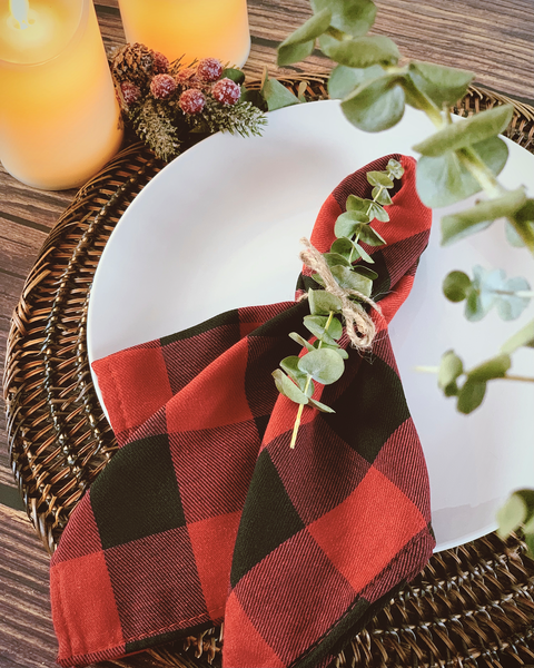 BAXTER GINGHAM TABLE NAPKINS (set of 5pcs.)