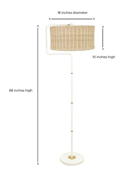 BOWDEN WICKER FLOOR LAMP