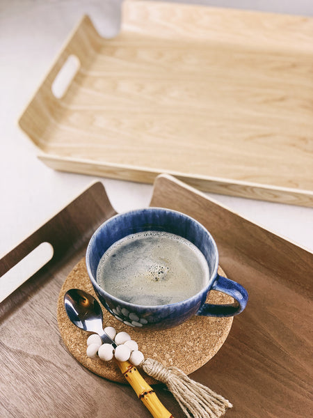 LARS WOODEN SERVING TRAY (Ash Color)