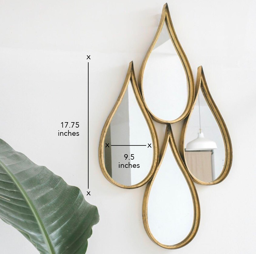 Great Choice Products Teardrop Wall Mirror Hanging Wall Mounted Mirrors  Teardrop Mirror Wall Decor Wall Mirrors