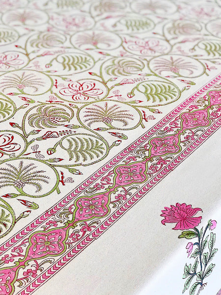 FLORINA BLOCK-PRINTED TABLECLOTH