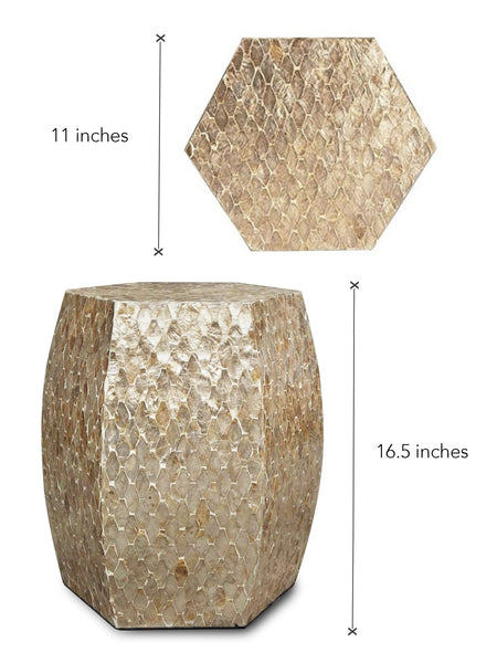 JOLIE MOTHER OF PEARL STOOL