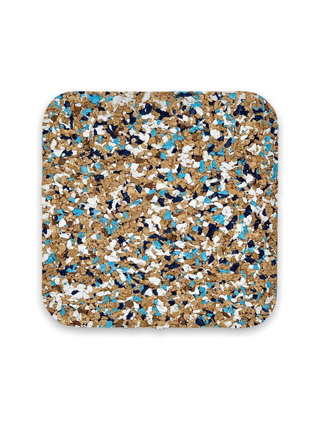 KIHO CORK COASTERS - Blue (set of 4)