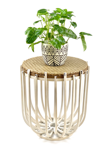 KANTI RATTAN & METAL STOOL STORAGE