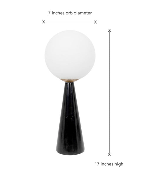 KOSMOS MARBLE CONE LAMP (Black)