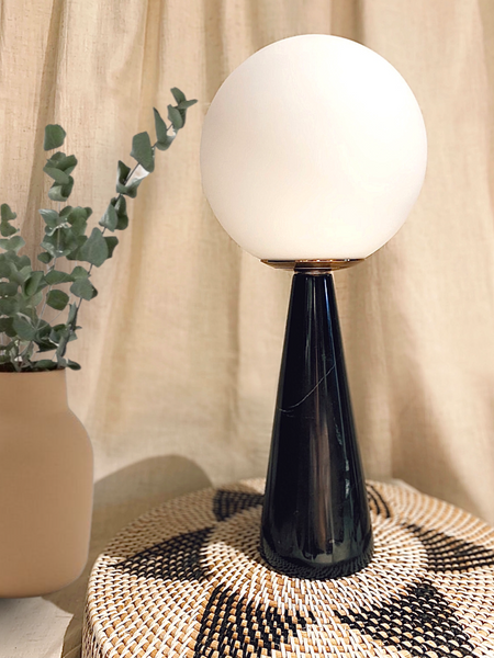 KOSMOS MARBLE CONE LAMP (Black)