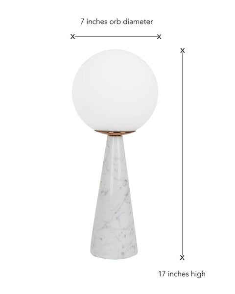 KOSMOS MARBLE CONE LAMP (White)