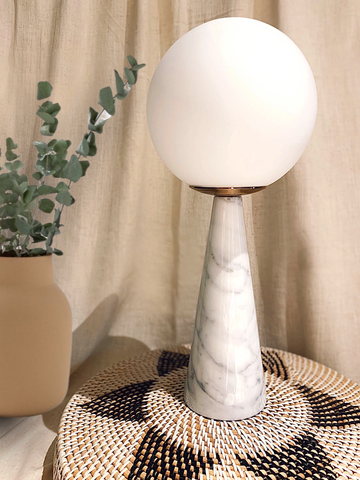 KOSMOS MARBLE CONE LAMP (White)