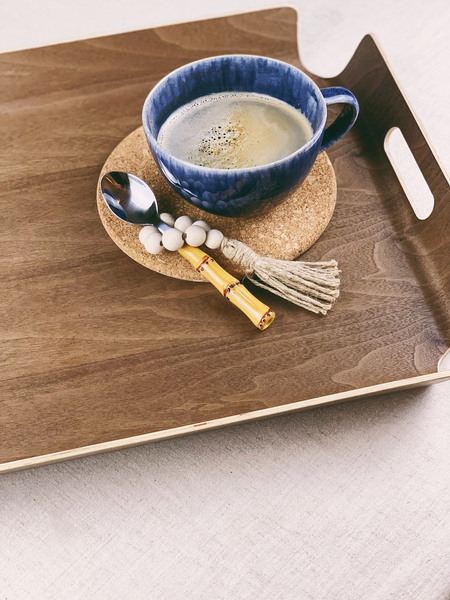 LARS WOODEN SERVING TRAY (Dark Brown Color)