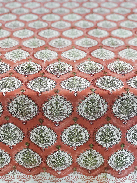 ODINE BLOCK-PRINTED TABLECLOTH