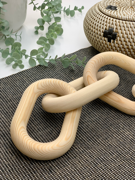 ROHAN OVERSIZED WOODEN CHAIN (Natural)