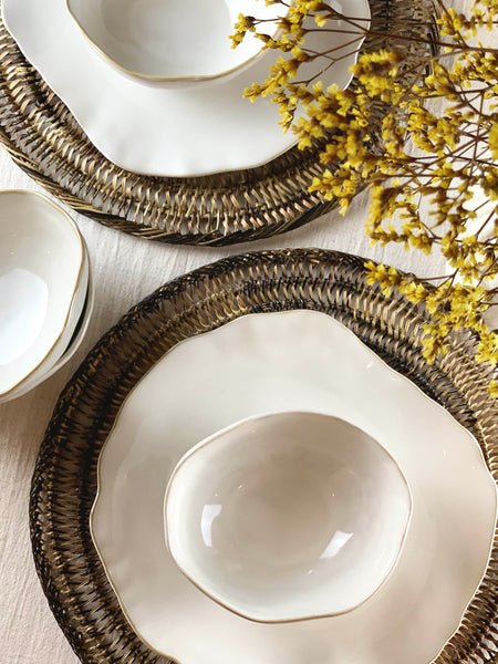 WABI-SABI PLATE & BOWL SET - Set of 4